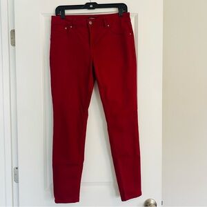 d. jeans Women’s Skinny Jeans in Dark Red